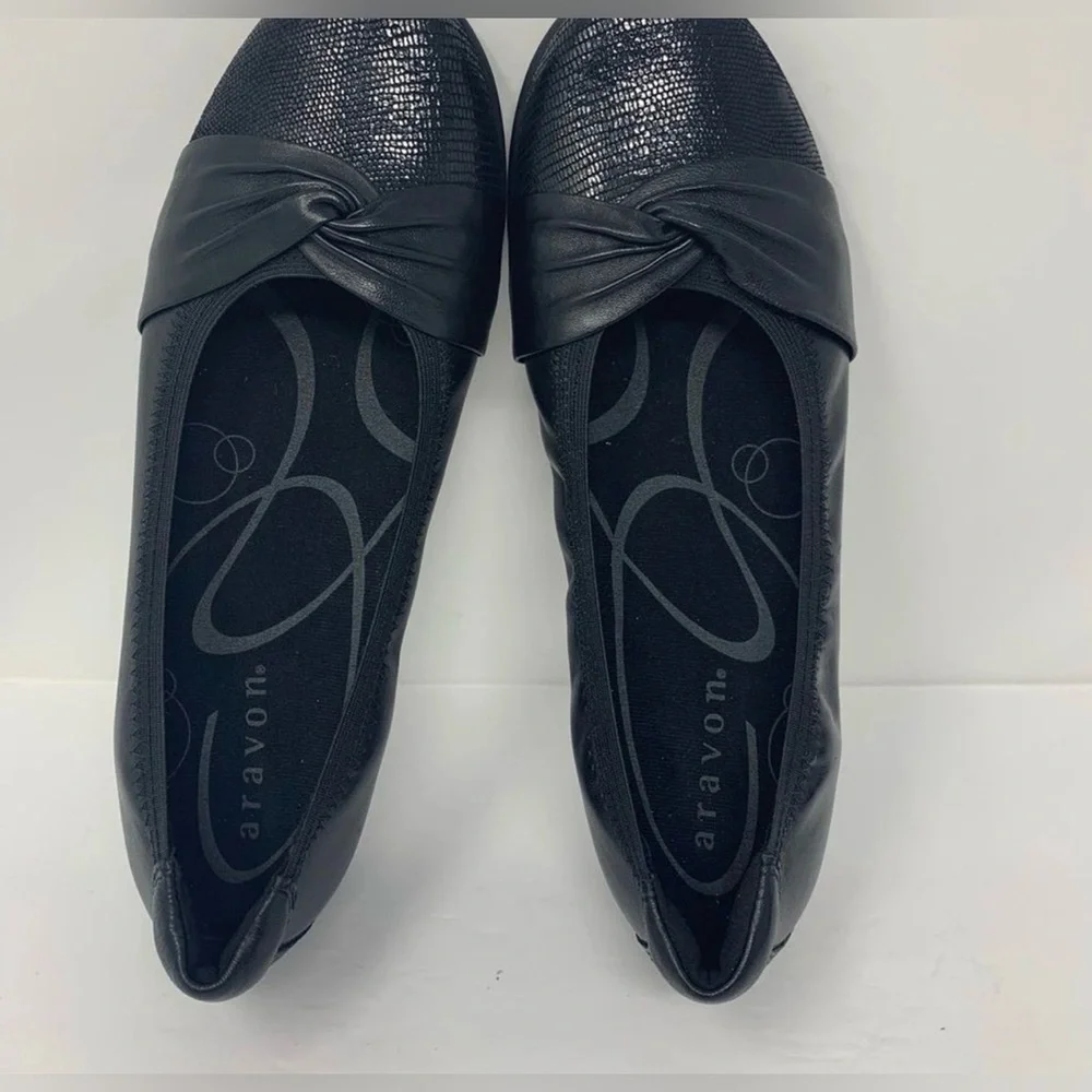 Aravon Andrea-AR Ballet Flats Leather Shoe Size 10EE